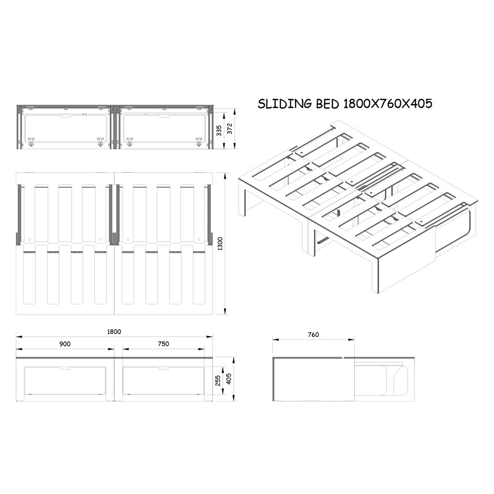 Deep Sliding Ply Bed